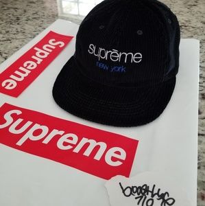 🔥 SUPREME - Black suede Cord Cap - Worn